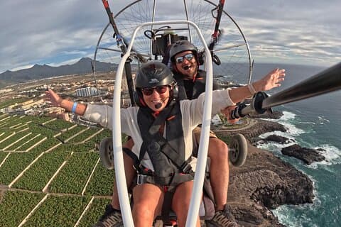 Vuelo en Paratrike en Costa de Adeje con El Campeón Mundial